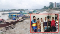 ছাতকে নৌপথে ৯‌টি বালু বোঝাই নৌকাসহ আটক ৭